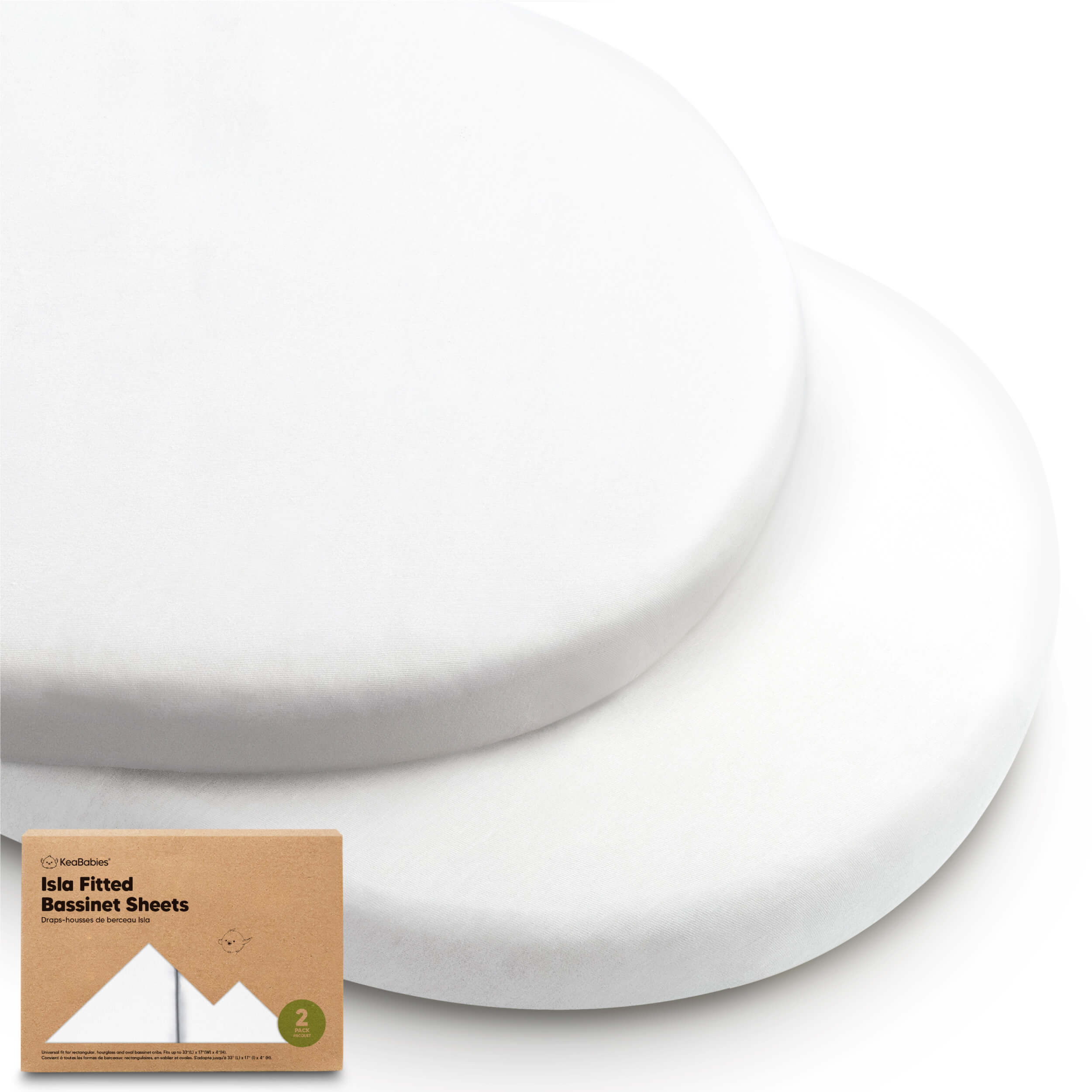 keababies-2-pack-isla-beistellbett-spannbettlaken-bambus image 1
