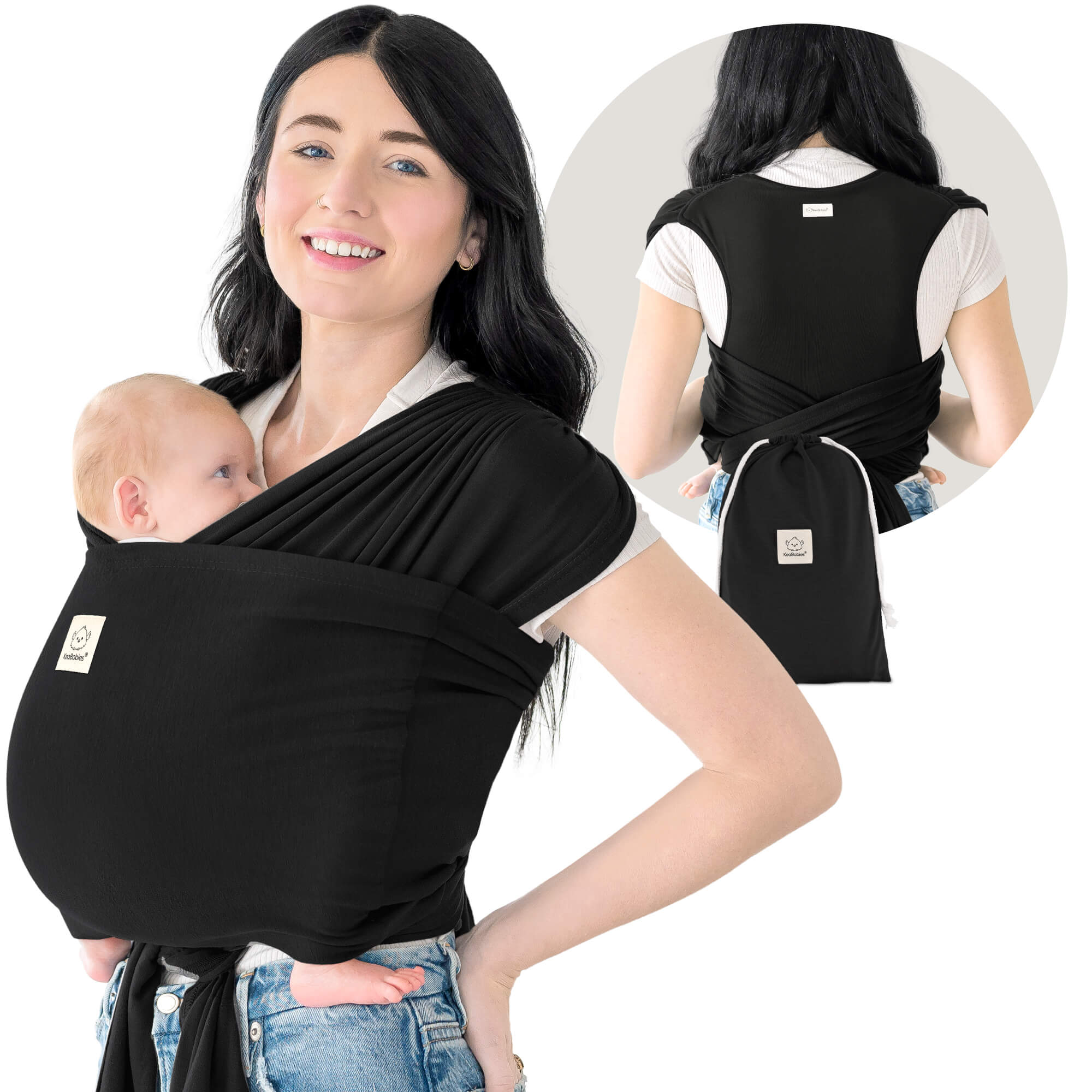 keababies-d-lite-wrap-babytrage-tragetuch-mit-ringen-7-44-lbs-schwarz image 1