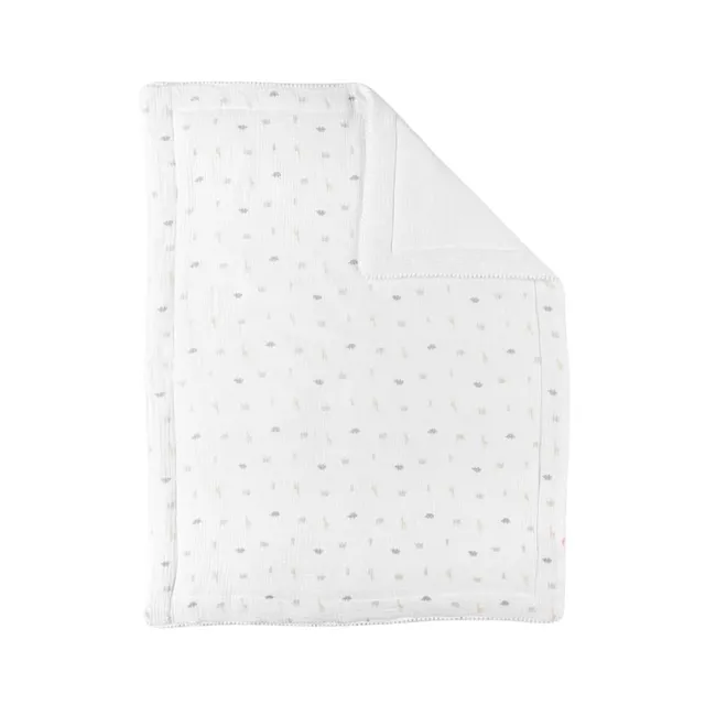 noukies-musselin-decke-mix-match-minitiere-ecru-75-x-100-cm image 1