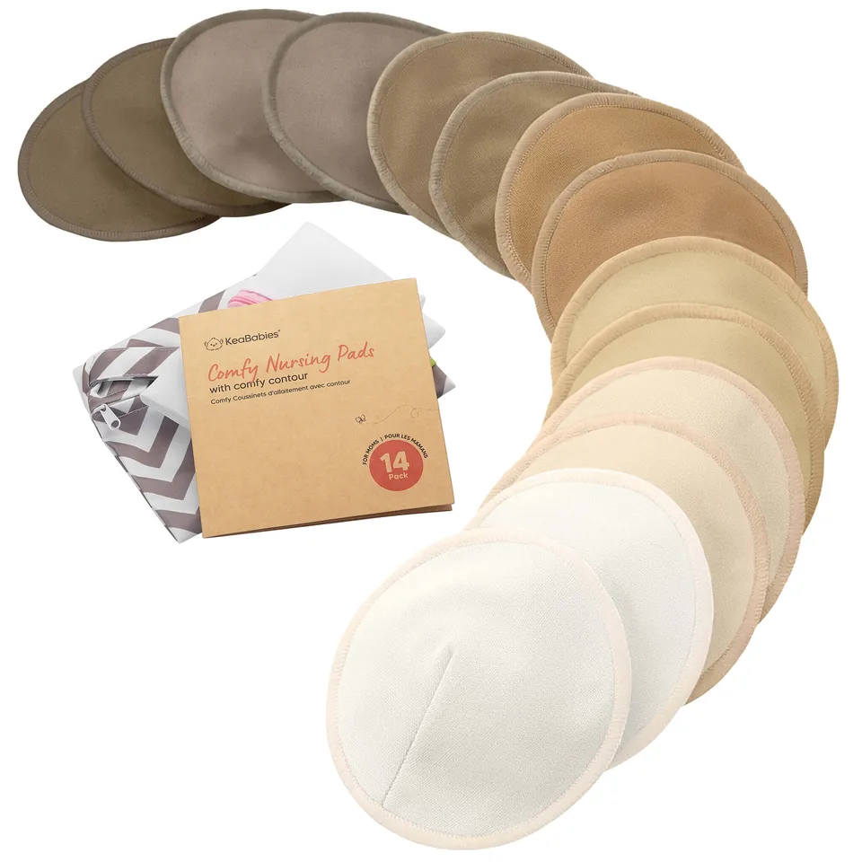 keababies-14-pack-comfy-nursing-pads-stilleinlagen-coffee image 1