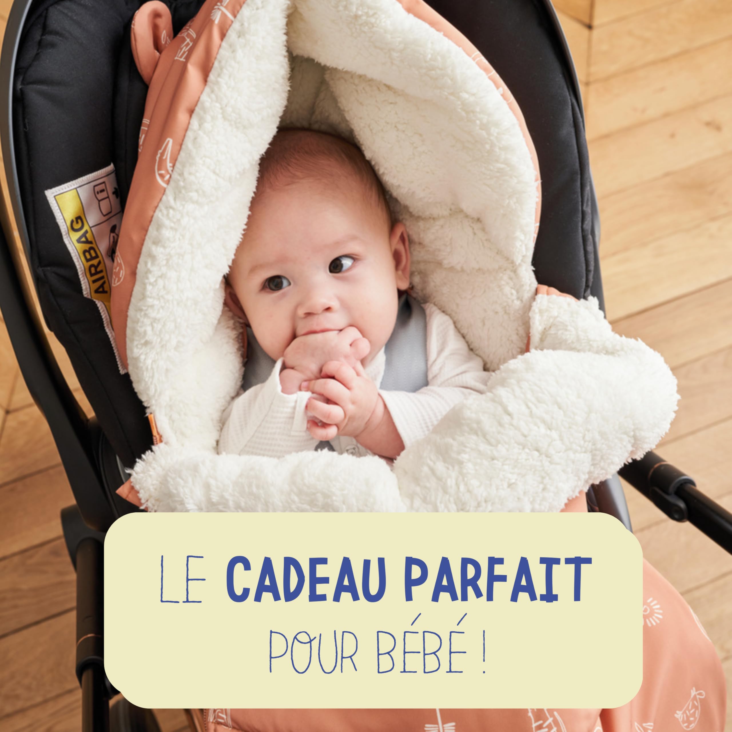 noukies-babynest-wasserabweisend-karamell-tiermotiv-bis-4-5-monate image 4