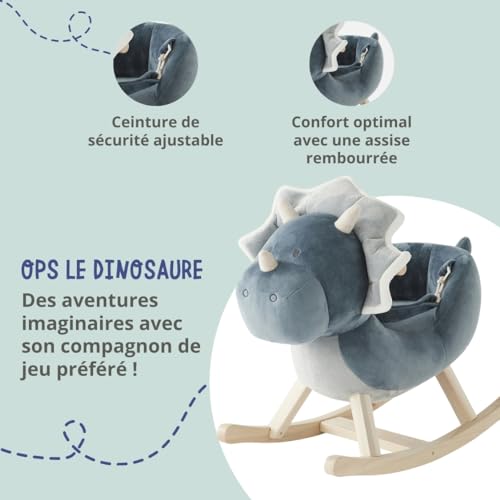 noukies-ops-dinosaurierwippe-blau-mit-sicherheitsgurt-ab-12-monaten image 8