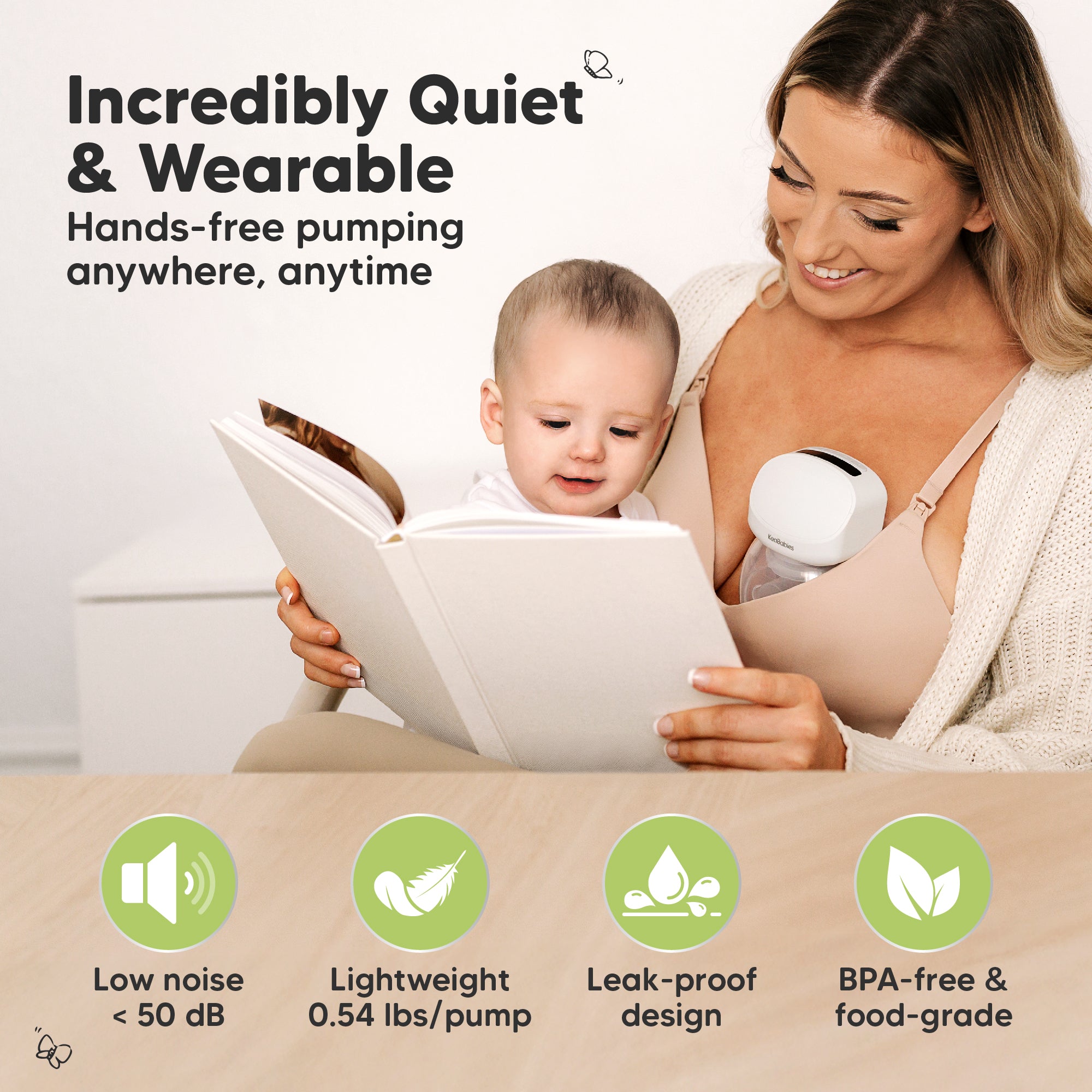 keababies-wearable-leise-milchpumpe-mit-zubeh-r-postpartum-g-rtel image 2