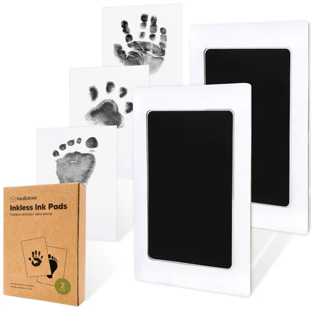 keababies-2er-set-fingerfarben-freie-stempelkissen-baby-hand-fu-abdruck image 1