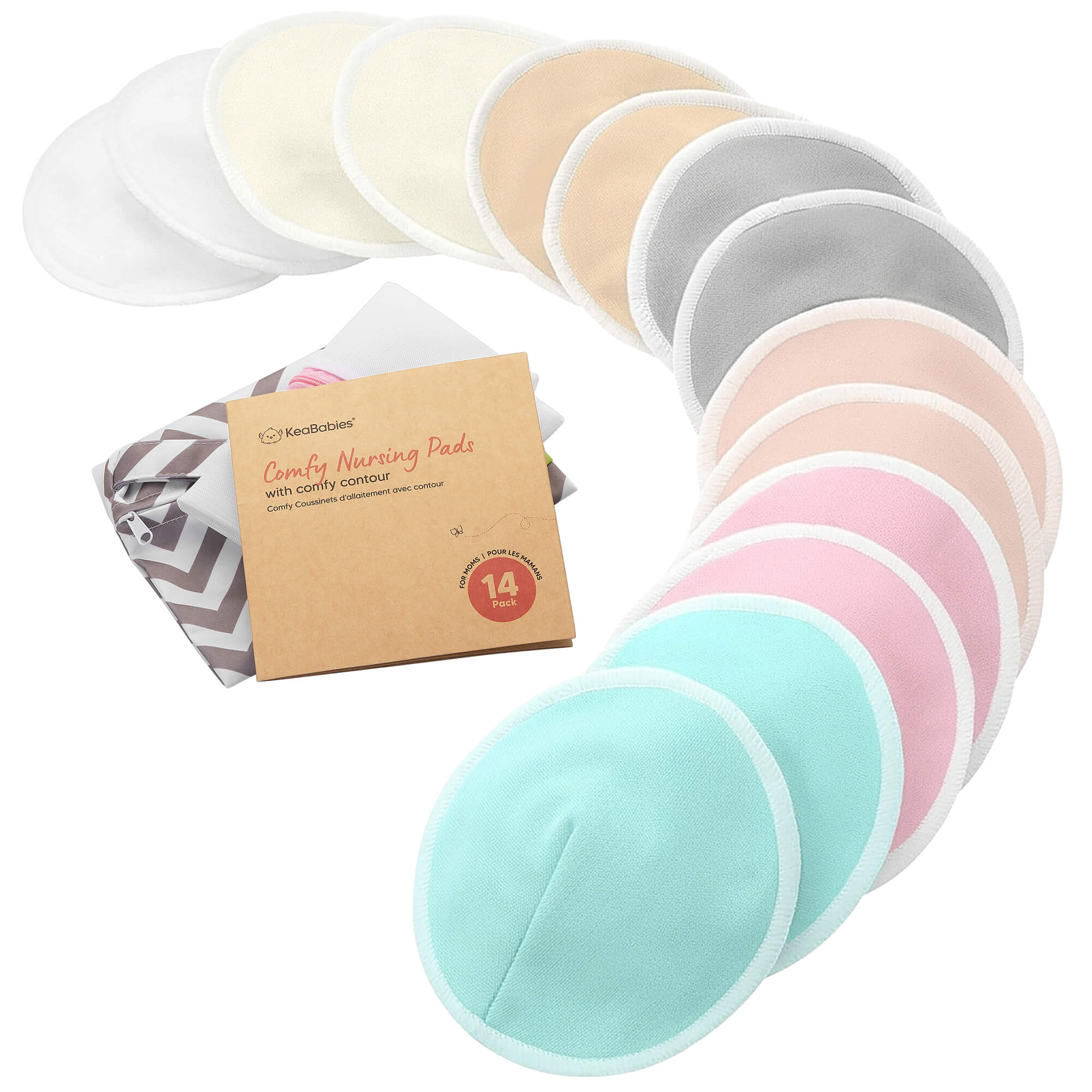keababies-14-pack-comfy-nursing-pads-stilleinlagen-pastel-touch image 1
