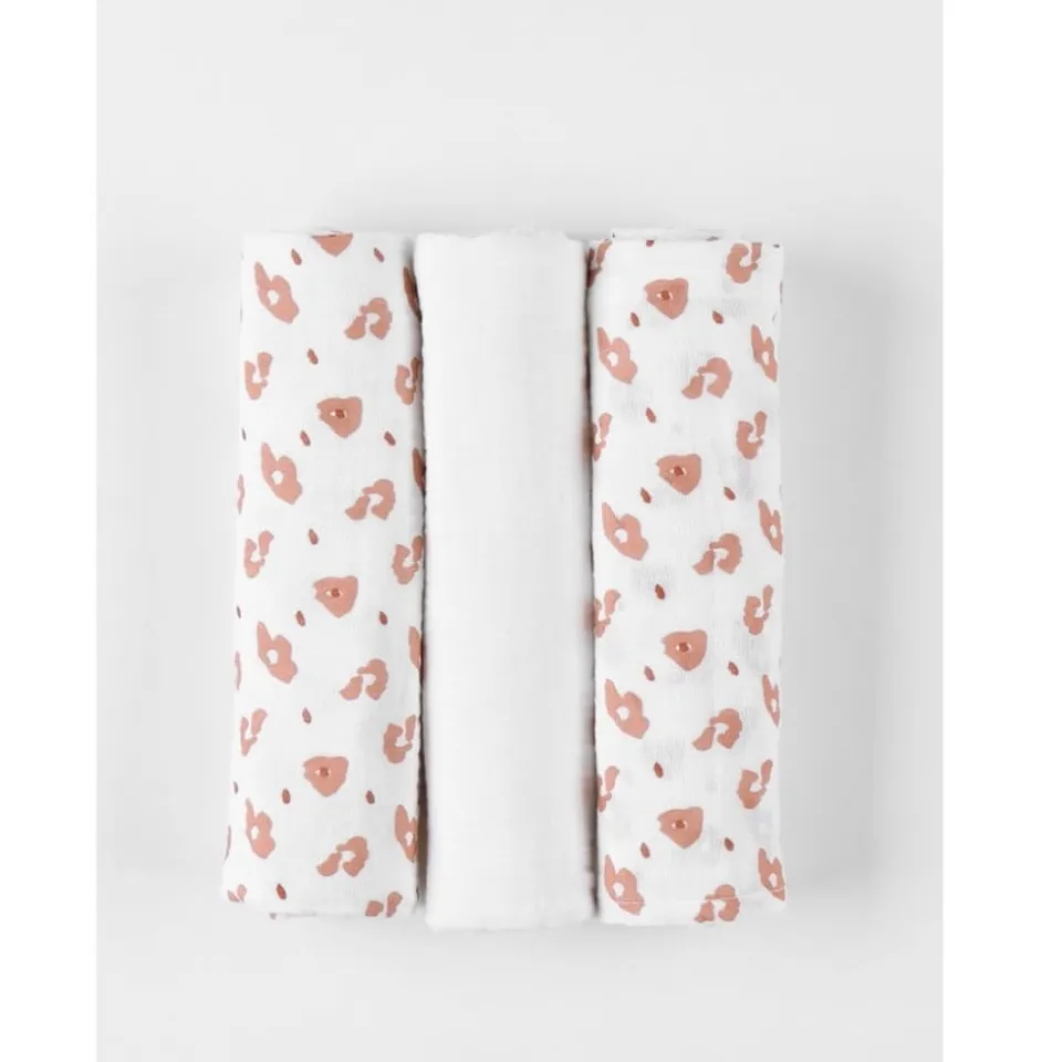 noukies-wickelt-cher-3er-pack-babou-kendi-bio-musselin-beige-cappuccino-leo image 1