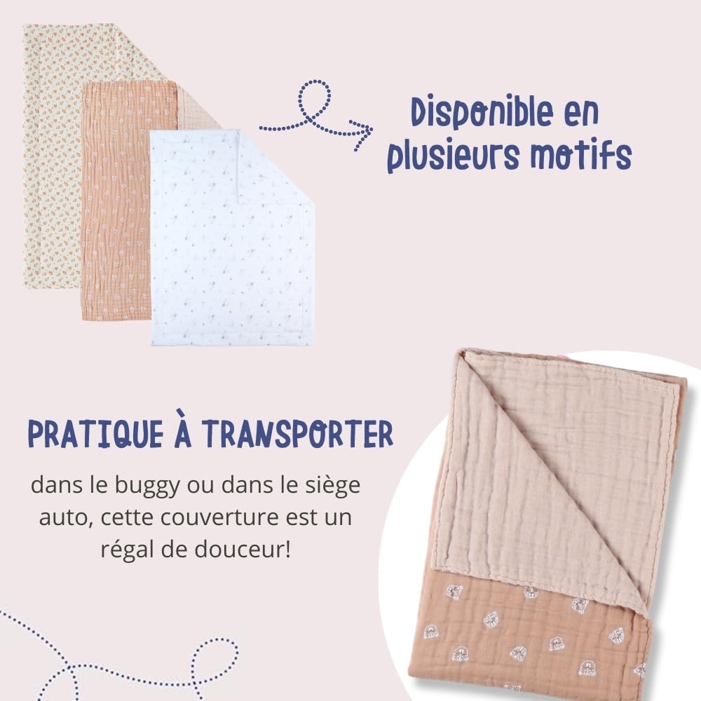 noukies-mix-match-musselin-decke-katze-75-x-100-cm-braun image 3