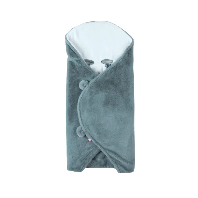 noukies-babydecke-kinderwagen-autositz-blau-mit-kapuze image 1
