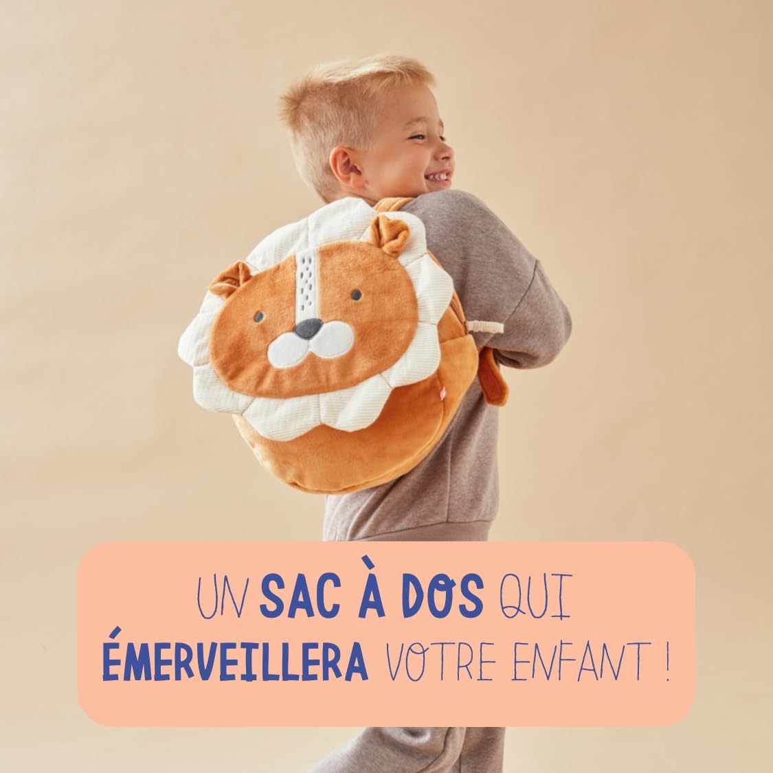 noukies-babou-kendi-rucksack-veloudoux-babou-der-l-we-ab-10-monaten-mit-verstell image 4
