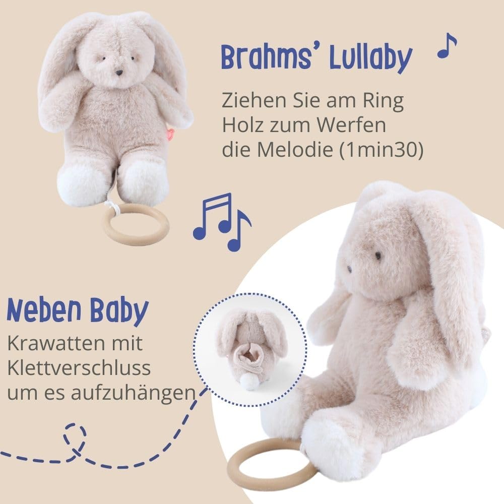noukies-mokka-mini-pl-schtier-musik-bio-baumwolle-holzring-brahms-wiegenlied image 3