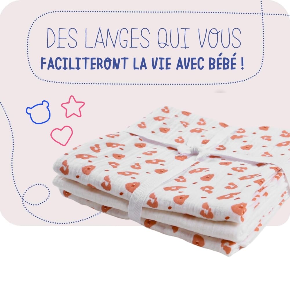 noukies-wickelt-cher-3er-pack-babou-kendi-bio-musselin-beige-cappuccino-leo image 3
