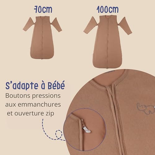 noukies-baby-schlafsack-tog-2-0-3-5-mit-teilbaren-beinen-und-abnehmbaren-rmeln image 8