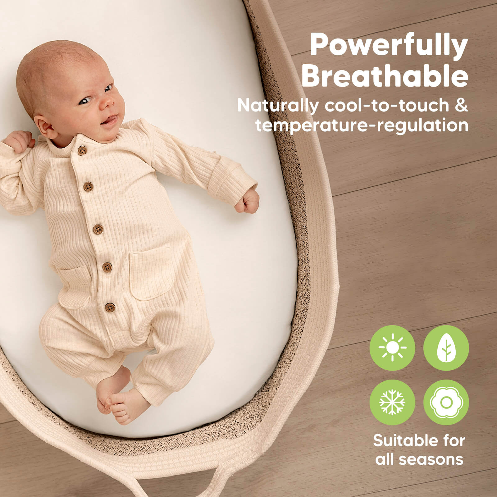 keababies-2-pack-isla-beistellbett-spannbettlaken-bambus image 5