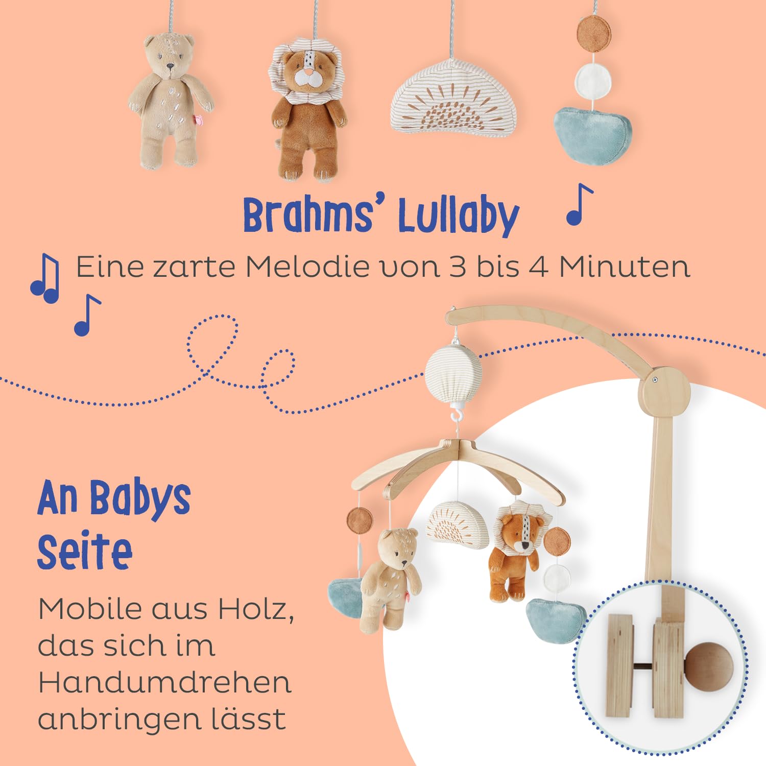 noukie-s-babou-kendi-musik-mobile-holz-pastell-f-r-wiege-und-gitterbett image 3
