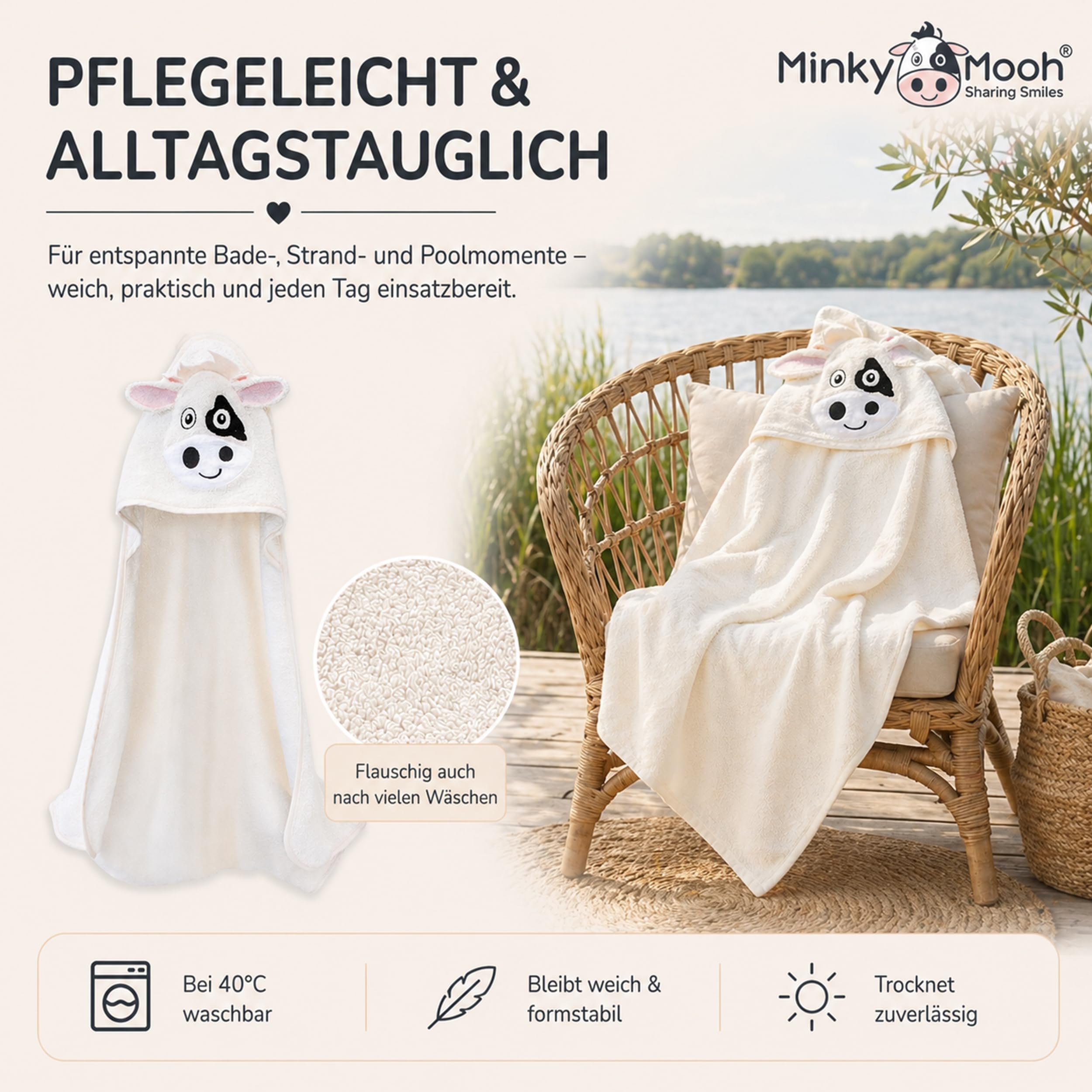 minky-mooh-badeponcho-kuh-bio-baumwolle-75x75-cm-wei-mit-kapuze image 8