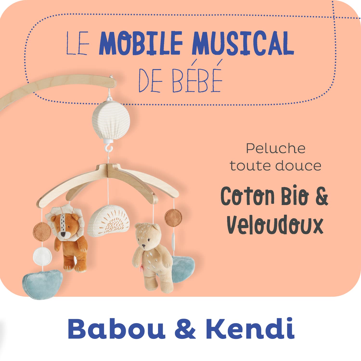 noukies-musik-mobile-holz-pastell-babou-kendi-f-r-wiege-und-gitterbett image 2