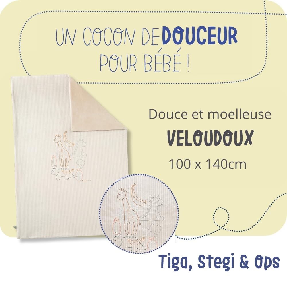noukies-tiga-stegi-ops-veloudoux-decke-100x140-cm-beige image 2