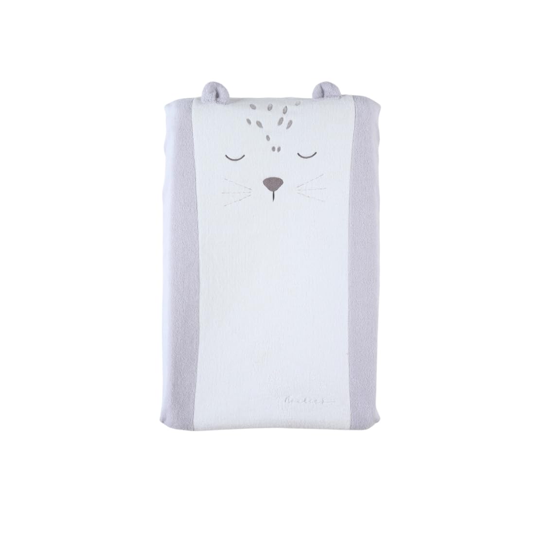 noukies-wickelauflage-mit-bezug-babou-kendi-leopardenmuster-grau-67x45-cm image 1