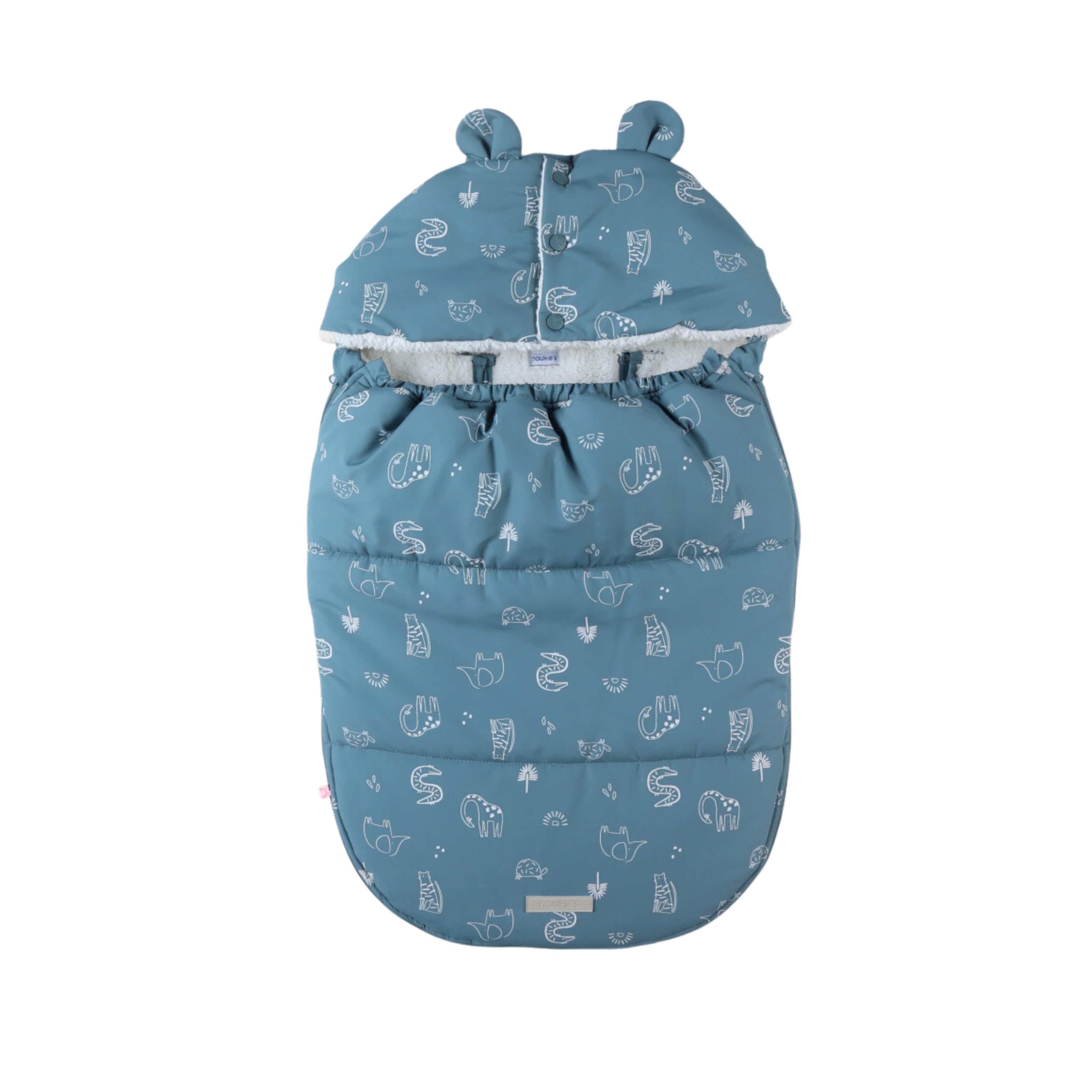 noukies-einschlagdecke-wasserabweisend-mix-match-blau-tiermotiv image 1
