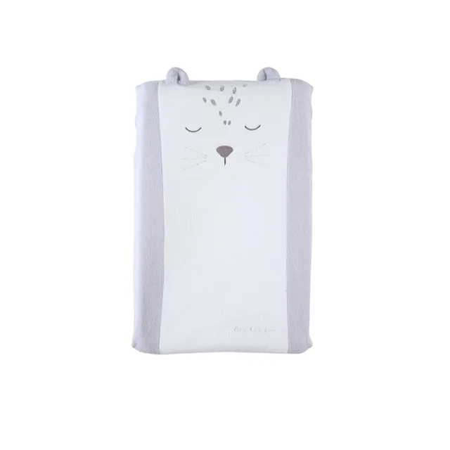 noukies-wickelauflage-mit-bezug-babou-kendi-leopardenmuster-grau-67x45-cm image 1