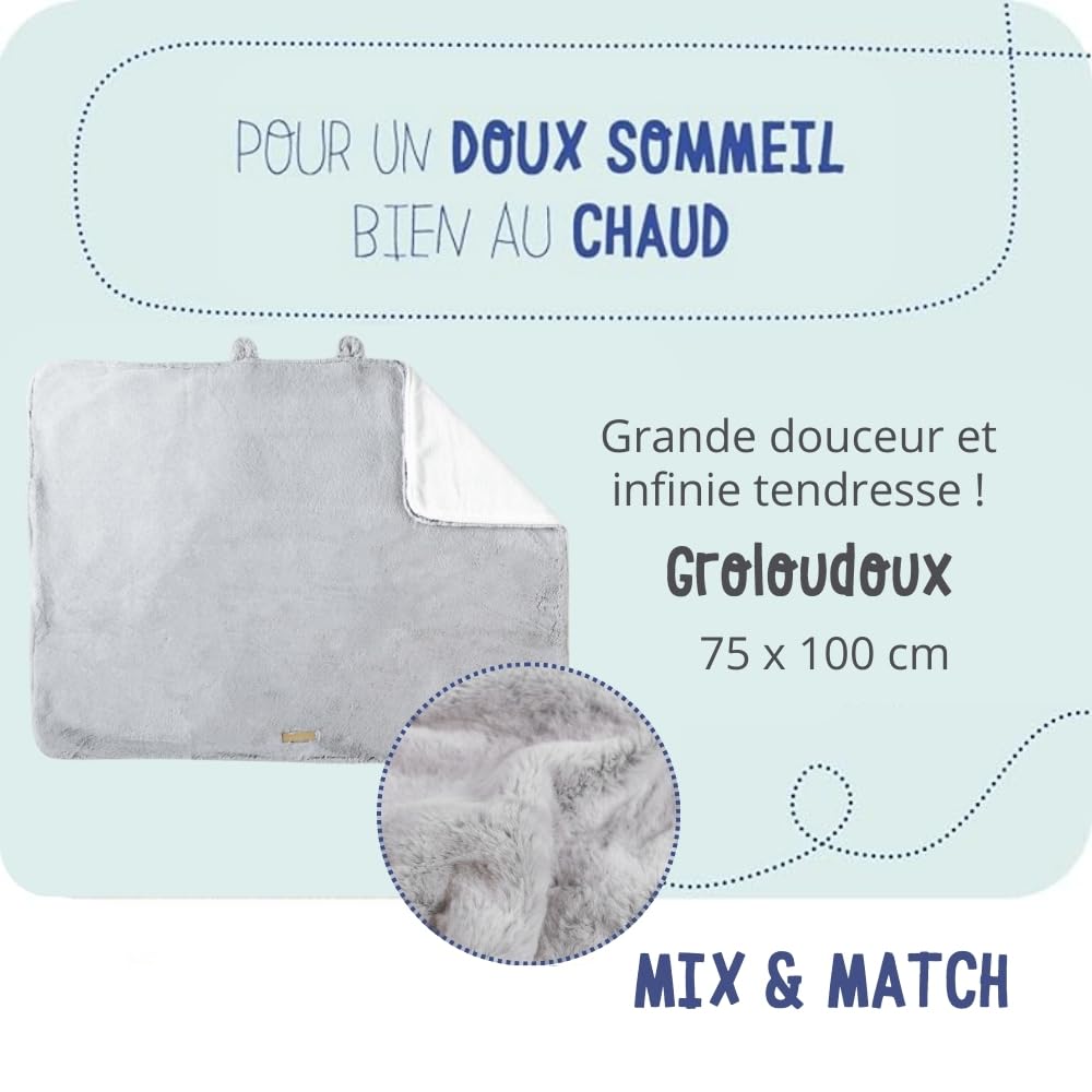 noukies-kunstfelldecke-mix-match-grau-75x100-cm image 2