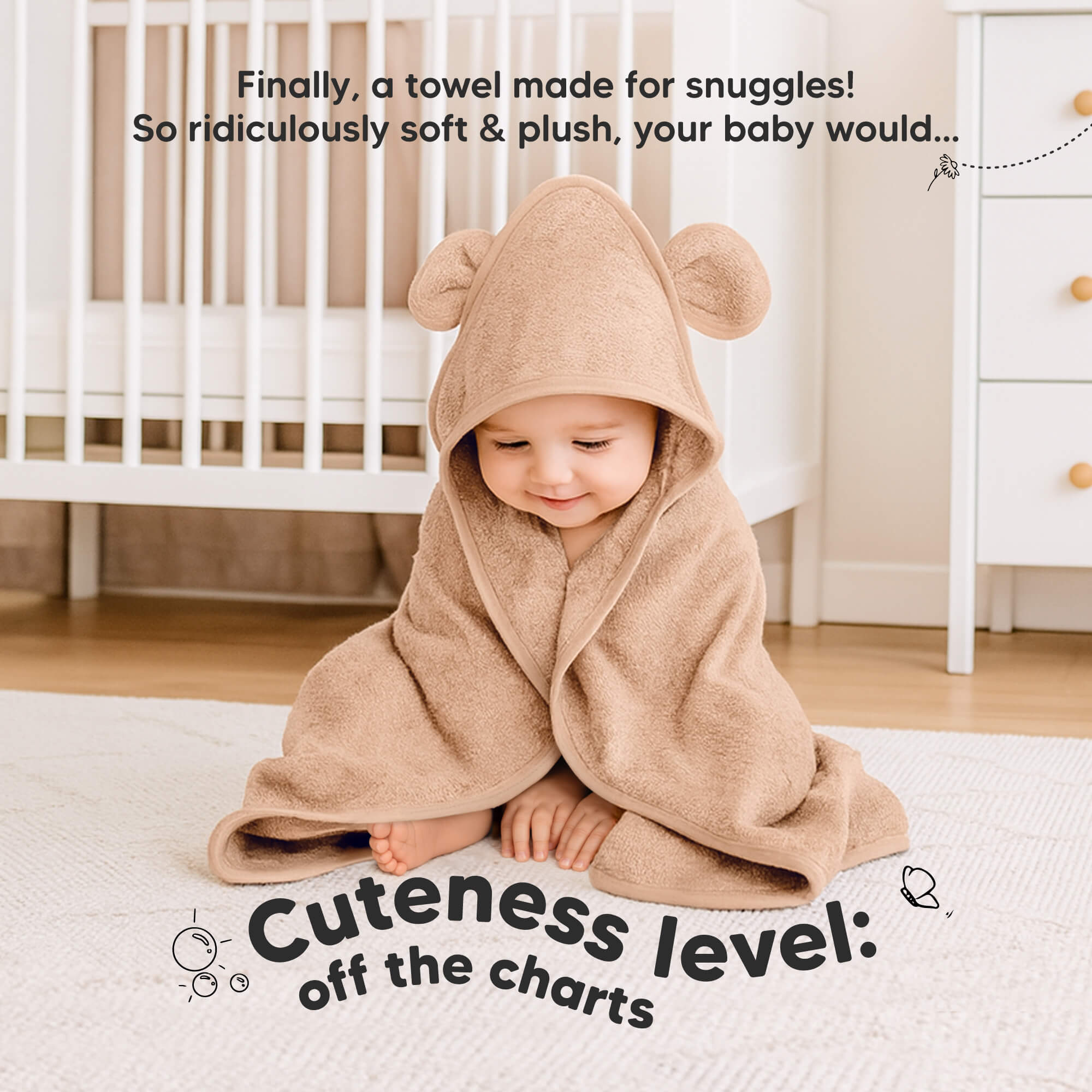 keababies-snuggle-kapuzenhandtuch-baby-2er-set-b-renohren-bambus-500gsm image 2