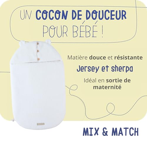 noukies-mix-match-einschlagdecke-sherpa-ecru-autositz-kinderwagen image 7