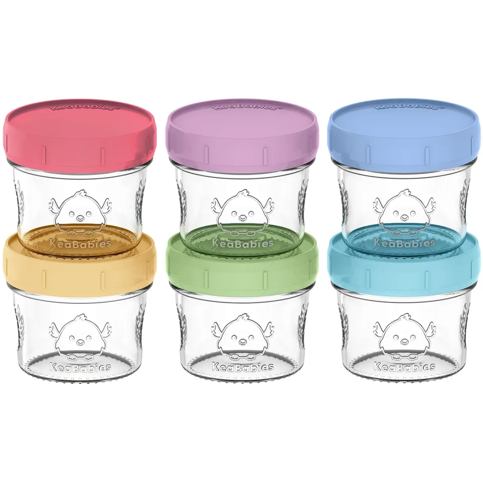 keababies-prep-jars-babybrei-gl-ser-aus-glas-4oz-6er-set image 1