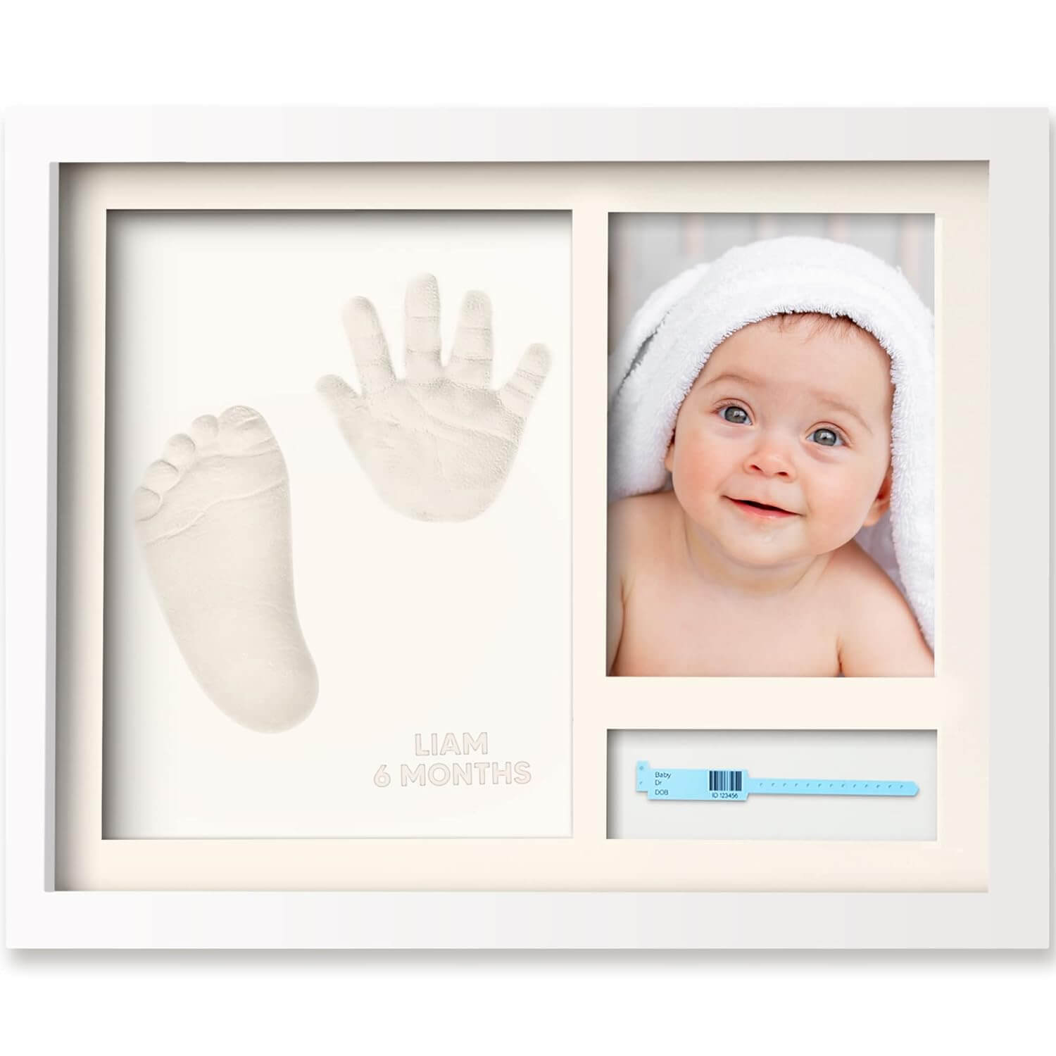 keababies-noel-baby-hand-fu-abdruck-erinnerungsrahmen-aus-holz image 1