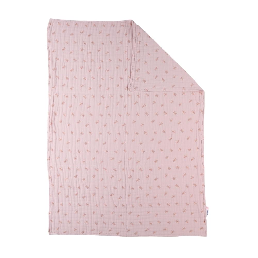 noukies-musselin-decke-popsie-gigi-louli-libellen-puderrosa-75x100-cm image 1