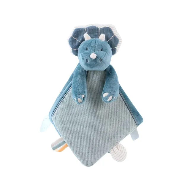 noukies-schmusetuch-ops-der-triceratops-veloudoux-blau image 1