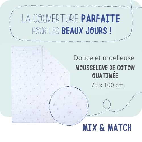 noukies-musselin-decke-mix-match-savanne-75-x-100-cm image 7