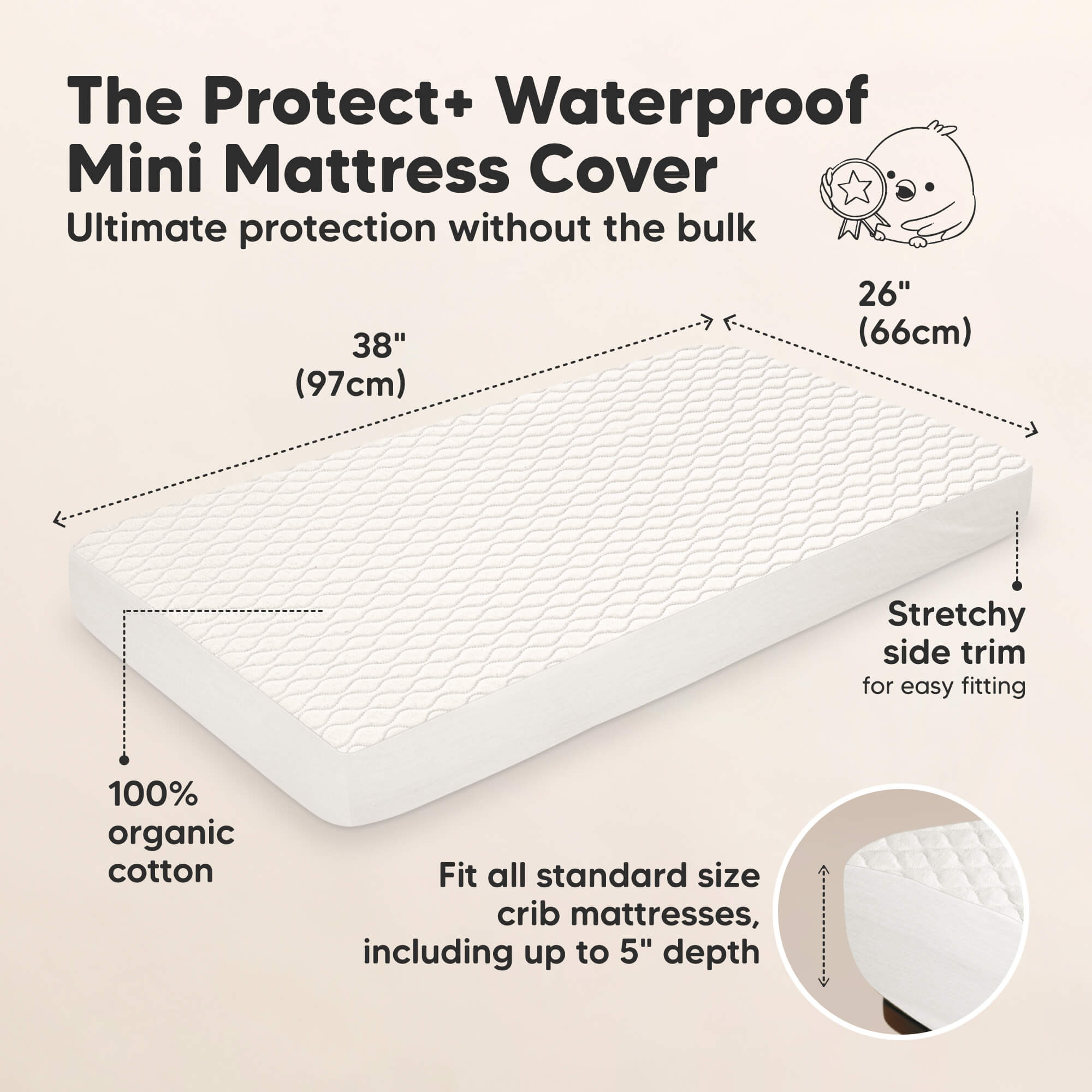keababies-mavy-protect-wasserdichte-mini-matratzenauflage-52x28 image 2