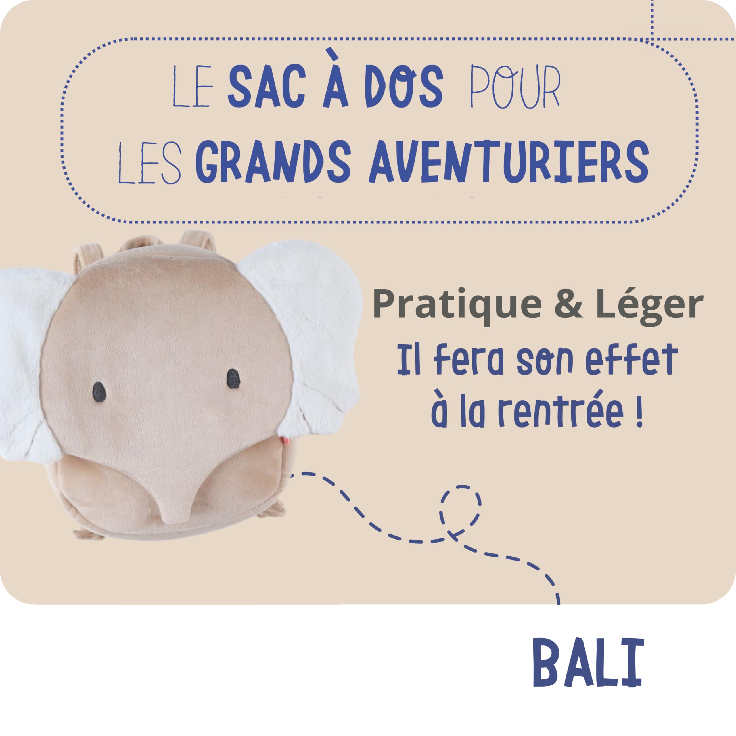 noukies-veloudoux-rucksack-bali-der-elefant-ab-10-monaten image 2