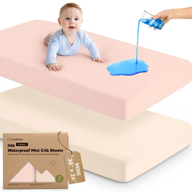 keababies-isla-protect-mini-spannbetttuch-2er-wasserdicht-97x66-cm image 1