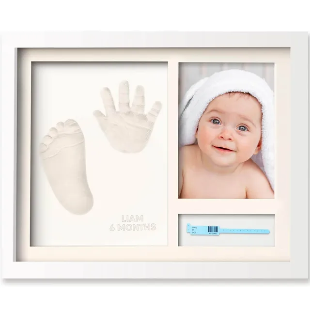 keababies-noel-baby-hand-fu-abdruck-erinnerungsrahmen-aus-holz image 1
