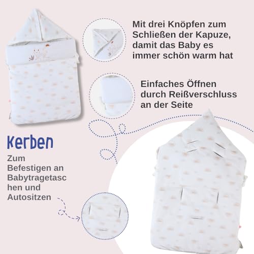 noukies-babyschlafsack-babou-veloudoux-ecru-0-6-monate-f-r-autositz image 8