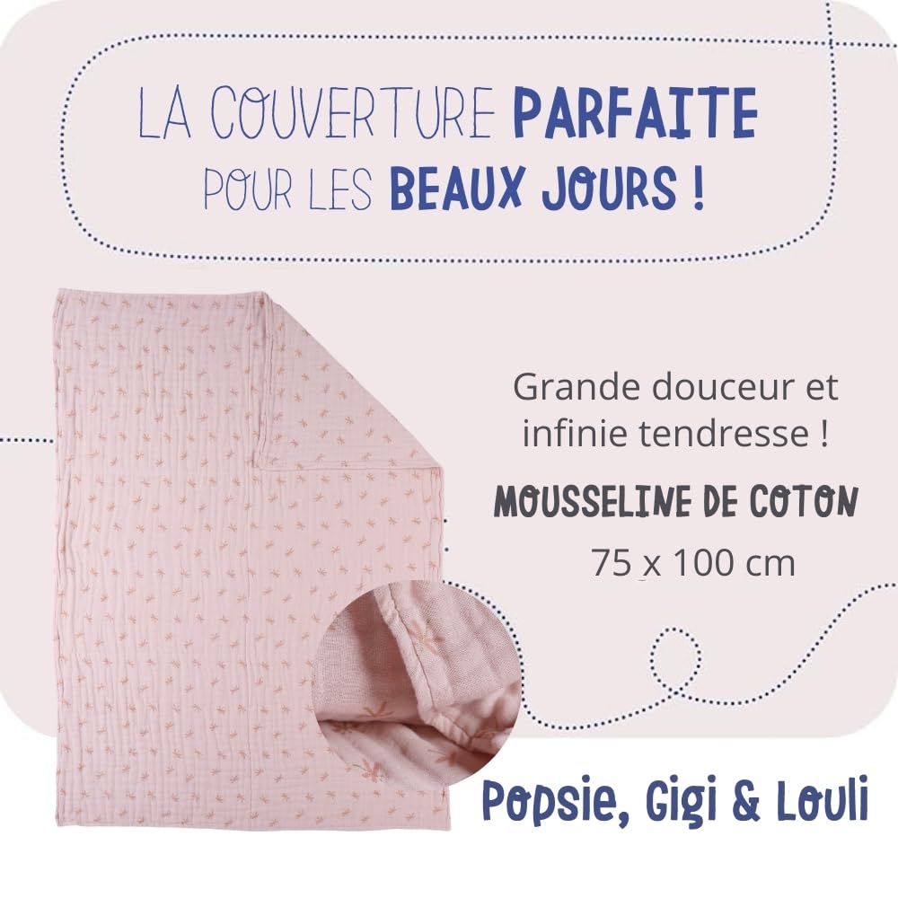 noukies-musselin-decke-popsie-gigi-louli-libellen-puderrosa-75x100-cm image 2