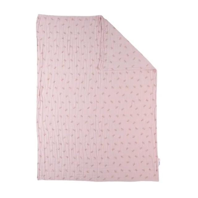 noukies-musselin-decke-popsie-gigi-louli-libellen-puderrosa-75x100-cm image 1