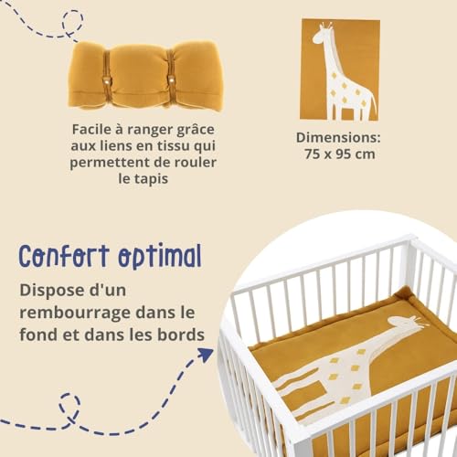 noukies-tiga-laufgittereinlage-bio-75-x-95-cm-giraffe-gelb image 8