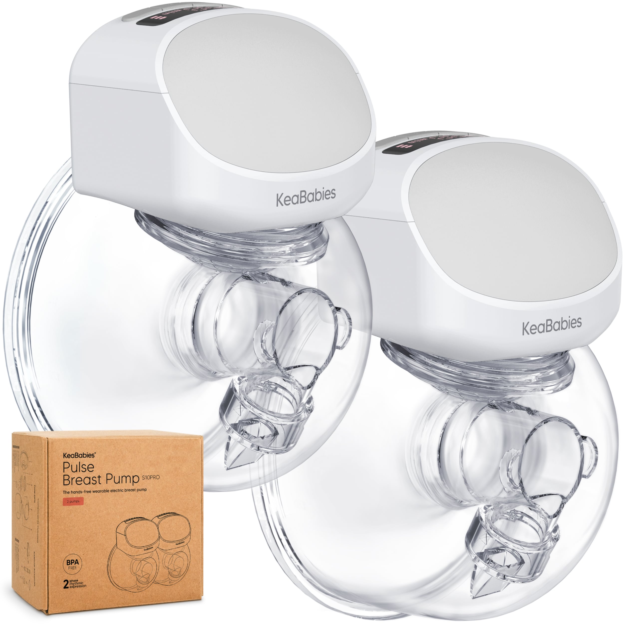 keababies-pulse-s10-pro-wearable-milchpumpe-6oz-lcd image 1