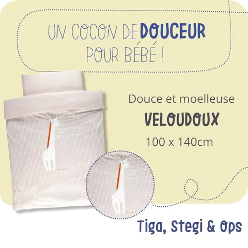 noukies-bettbezug-set-tiga-giraffe-beige-100x140-cm-mit-kissenbezug image 7