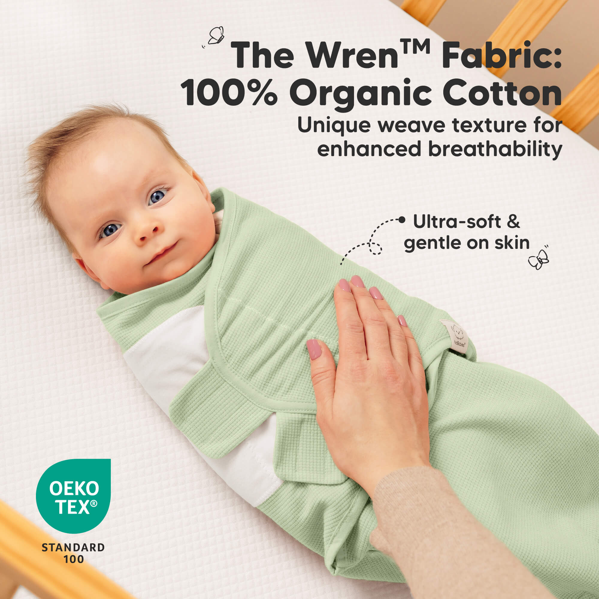 keababies-soothe-wren-pucktuch-3er-pack-bio-baumwolle-0-6-monate image 2
