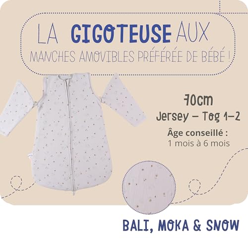 noukies-baby-zwischensaison-schlafsack-1-6-monate-70-cm-tog-1-2-jersey-dove-happ image 7