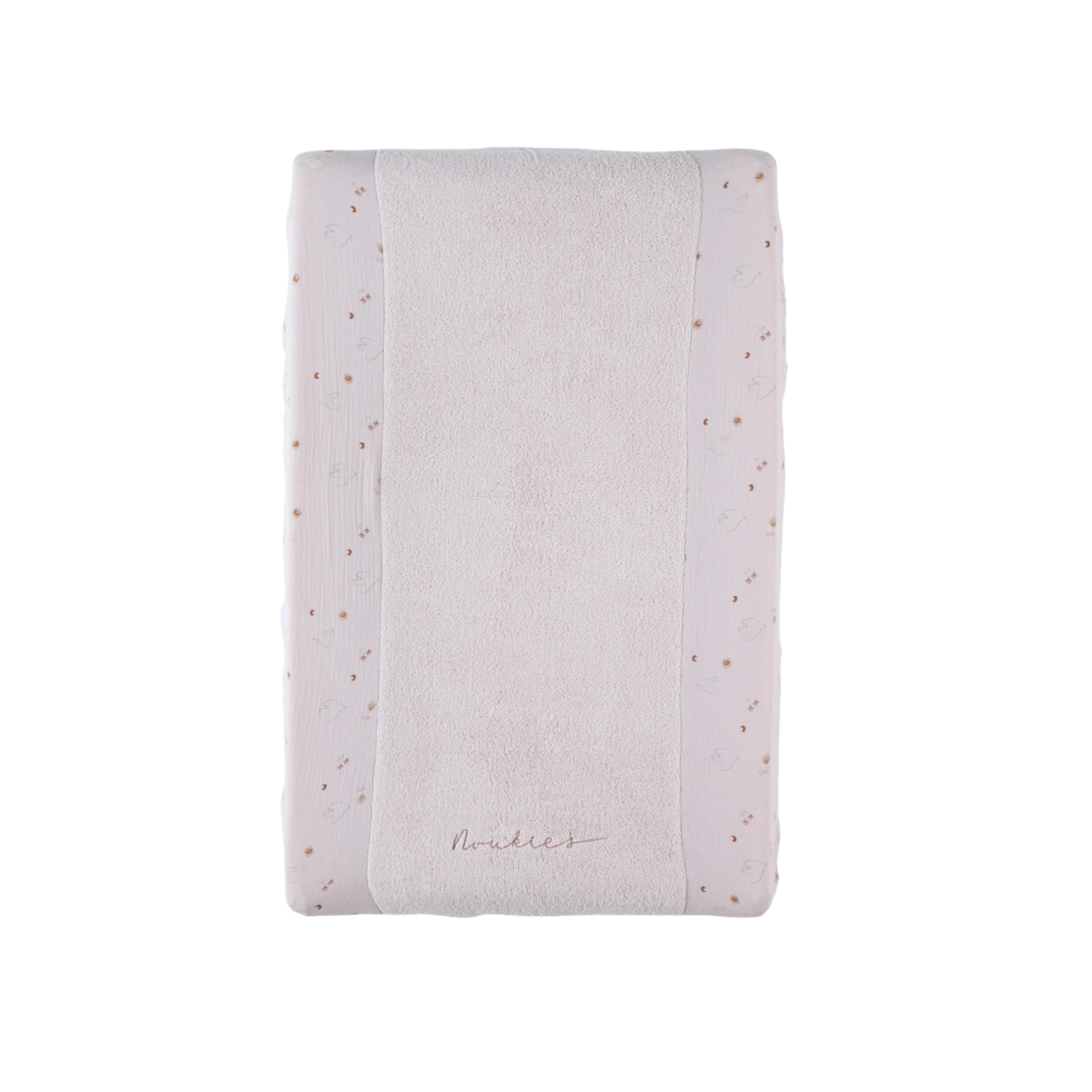 noukies-mix-match-wickelauflage-mit-bezug-67-x-45-cm-frottee-taubenmotiv-taupe image 1