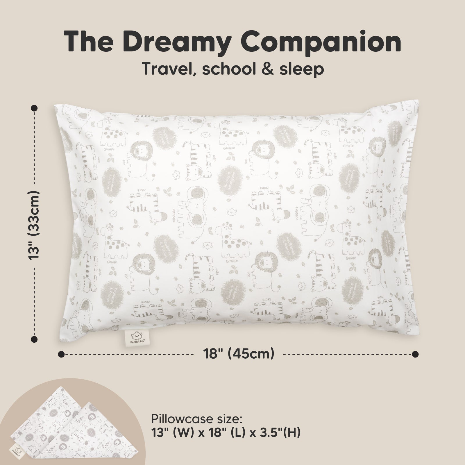 keababies-my-little-dreamy-kleinkind-kissen-2er-pack-33x46cm-dinoworld-keasafari image 3