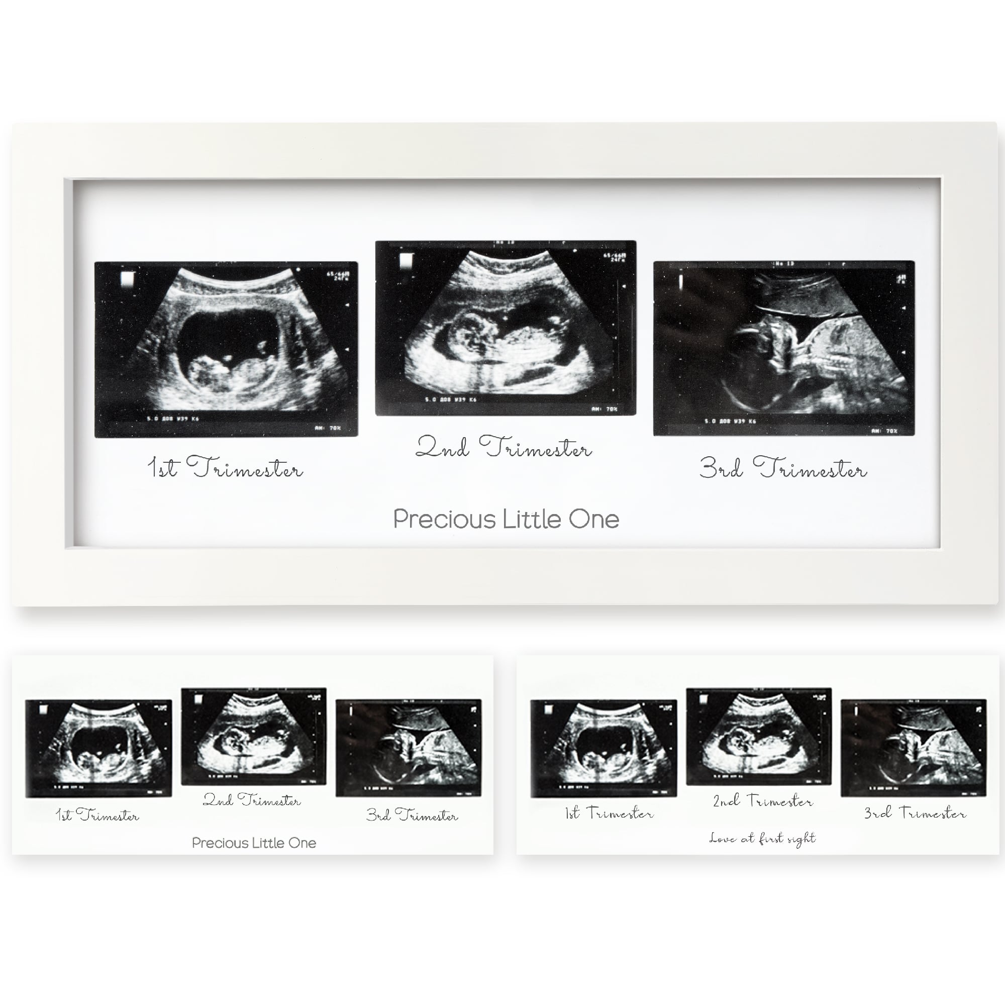 keababies-trio-baby-sonogram-frame-ultraschallbilderrahmen image 1