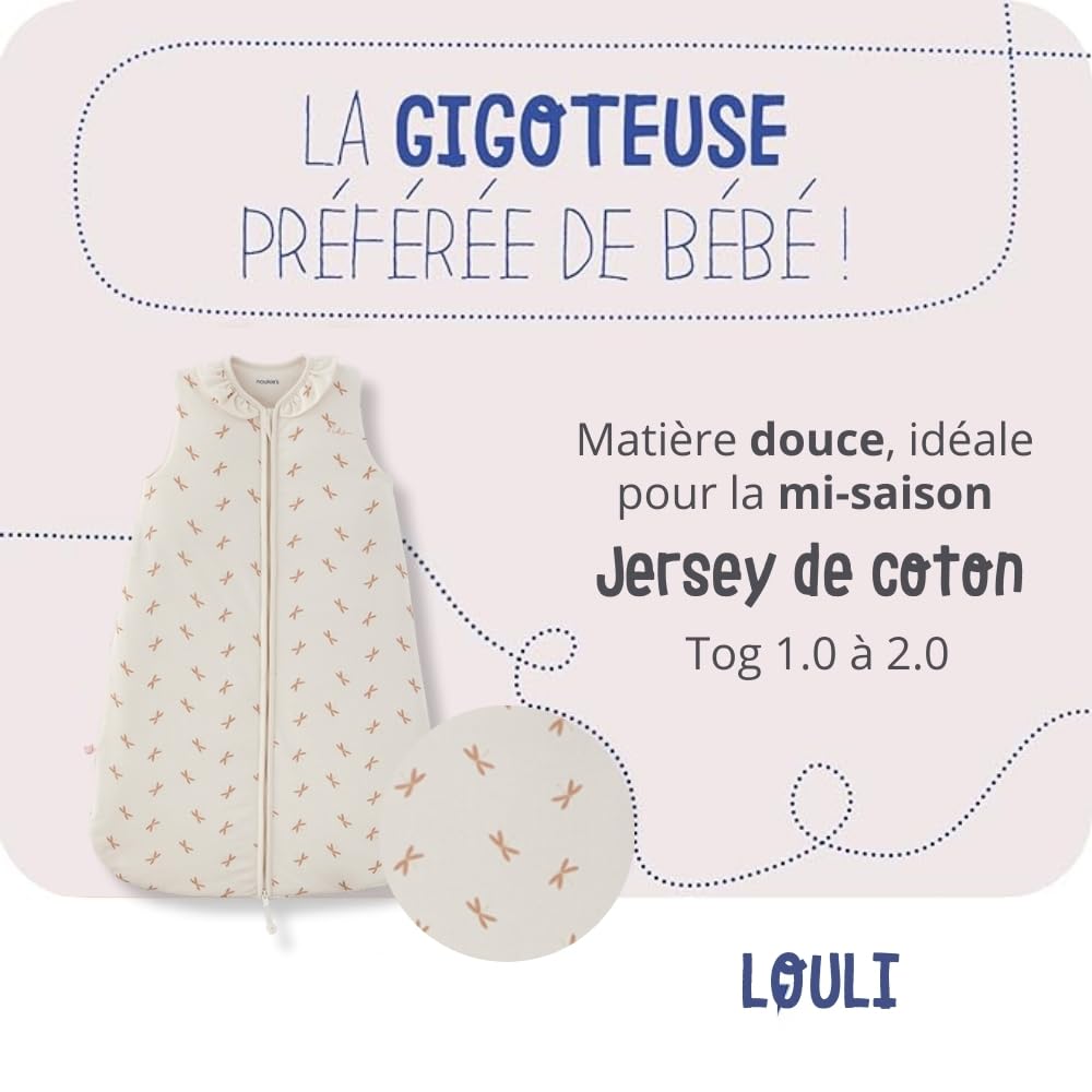 noukies-baby-schlafsack-tog-1-0-2-5-kurzarm-50-cm-70-cm-100-cm image 2