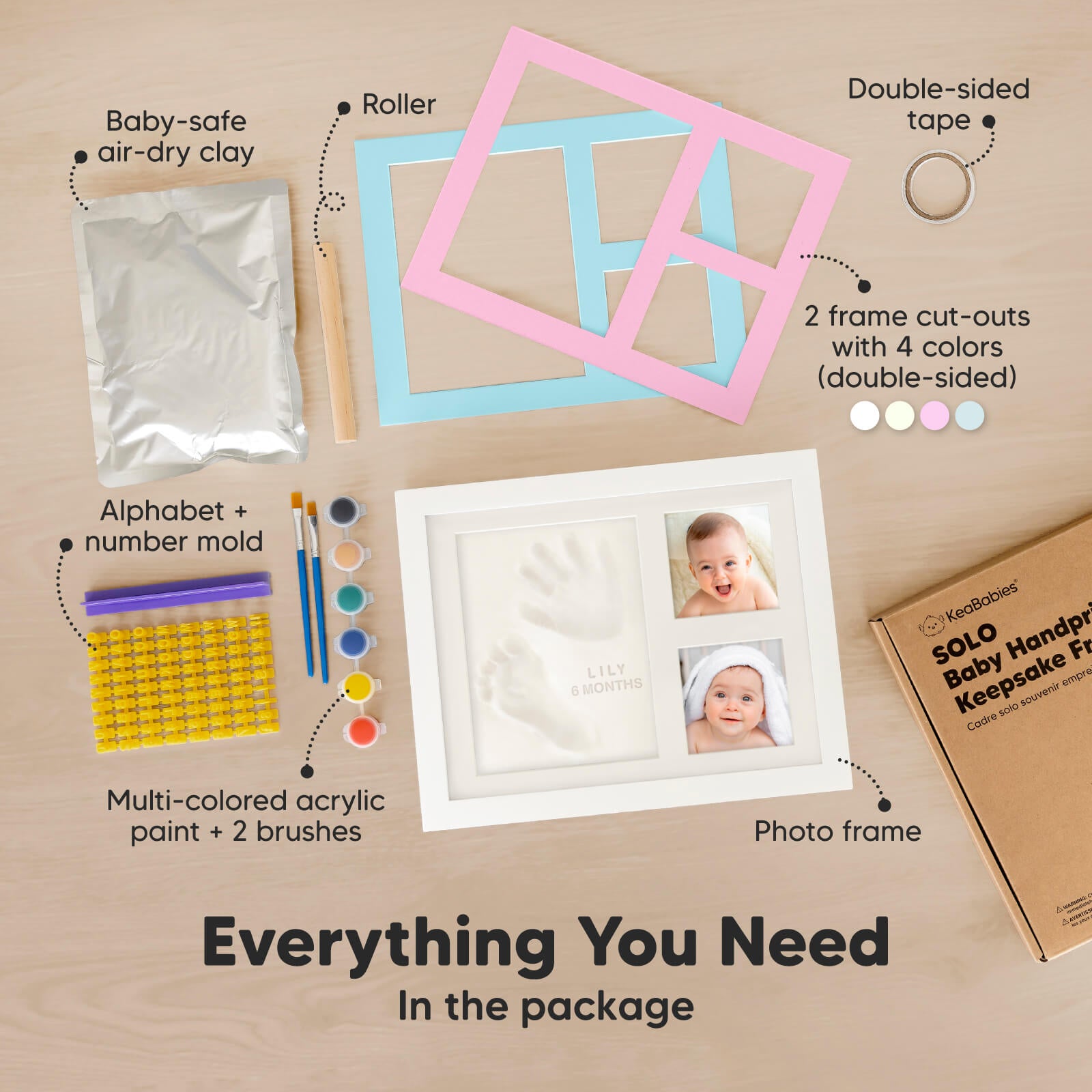 keababies-solo-baby-hand-fu-abdruck-rahmen-mit-ton image 3