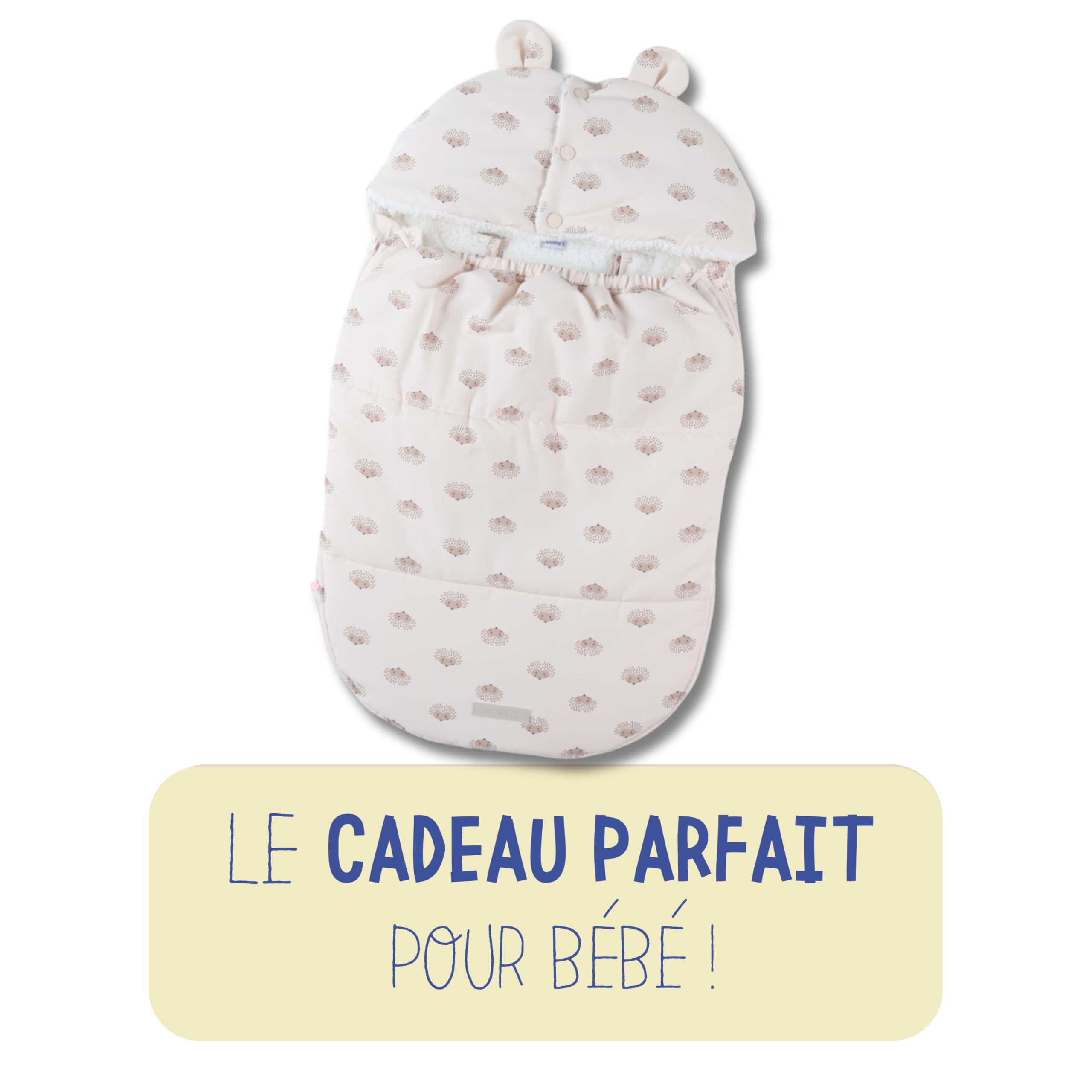 noukies-mix-match-babynest-wasserabweisend-hellrosa-igel-bis-4-5-monate image 4